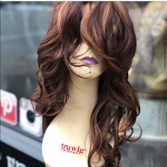 Copper penny Ginger Brown FreePart Lacefront Wig main image 4